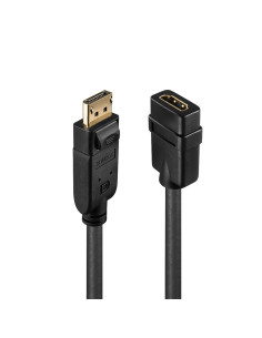 Lindy 41005 adaptador de cable de vídeo 0,15 m DisplayPort HDMI Negro