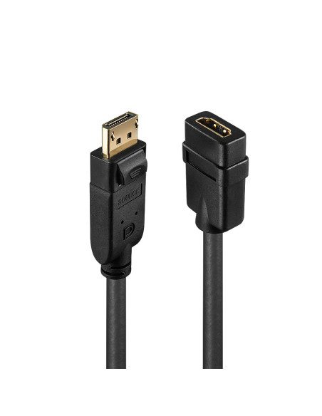 Lindy 41005 adaptador de cable de vídeo 0,15 m DisplayPort HDMI Negro