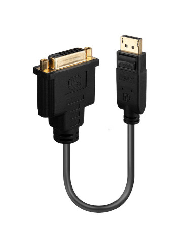 Lindy 41004 adaptador de cable de vídeo 0,15 m DisplayPort DVI-D Negro