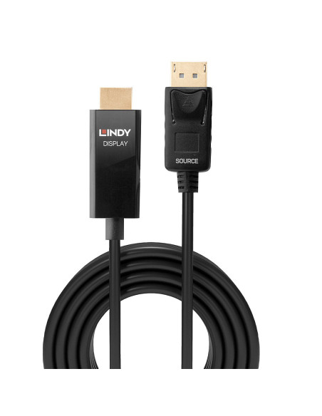 Lindy 40925 adaptador de cable de vídeo 1 m DisplayPort HDMI Negro