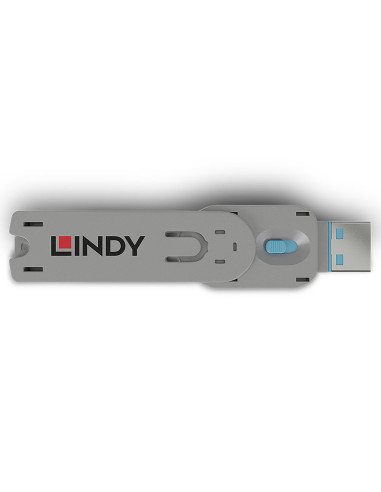 Lindy 40622 bloqueador de puerto Llave de bloqueador de puerto USB tipo A Azul Acrilonitrilo butadieno estireno (ABS) 1 pieza(s)