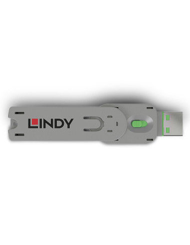 Lindy 40621 bloqueador de puerto Llave de bloqueador de puerto USB tipo A Verde Acrilonitrilo butadieno estireno (ABS) 1