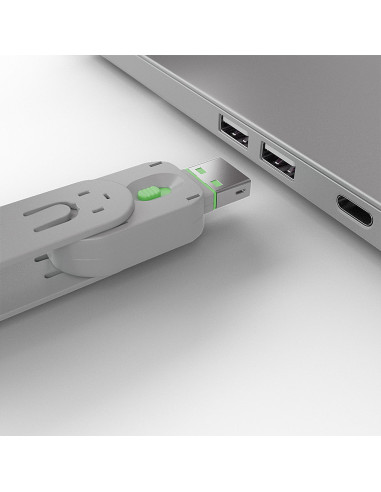 Lindy 40621 bloqueador de puerto Llave de bloqueador de puerto USB tipo A Verde Acrilonitrilo butadieno estireno (ABS) 1