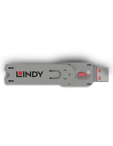 Lindy 40620 bloqueador de puerto Llave de bloqueador de puerto USB tipo A Rosa Acrilonitrilo butadieno estireno (ABS) 1 pieza(s)