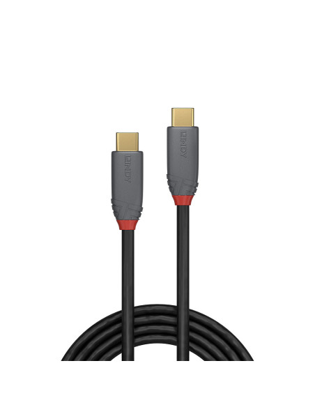 Lindy 36902 cable USB 1,5 m USB C Negro, Gris