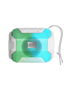 Mars Gaming MSBAXW, Altavoz Bluetooth RGB, Compacto,10W, USB MicroSD Radio, Blanco 2