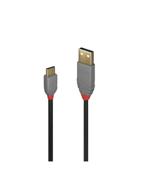 Lindy 36887 cable USB USB 2.0 2 m USB A USB C Negro, Gris