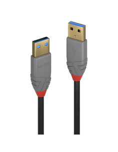 Lindy 36754 cable USB USB 3.2 Gen 1 (3.1 Gen 1) 5 m USB A Negro, Gris