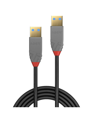 Lindy 36753 cable USB USB 3.2 Gen 1 (3.1 Gen 1) 3 m USB A Negro, Gris