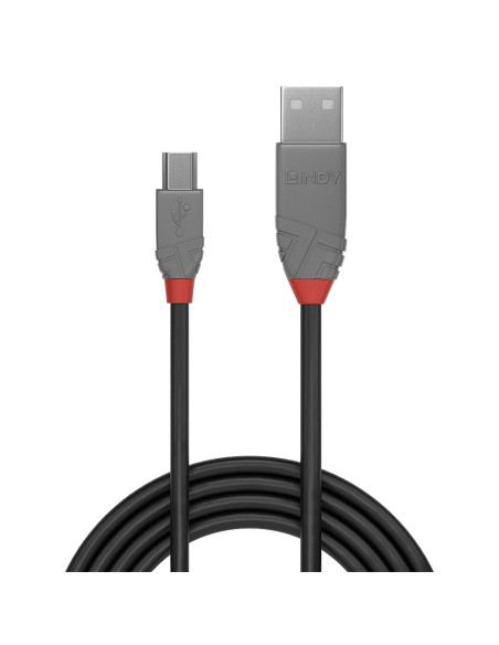 Lindy 36724 cable USB USB 2.0 3 m USB A Mini-USB B Negro