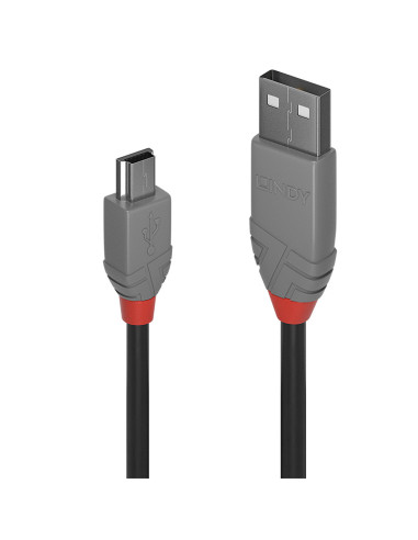 Lindy 36720 cable USB USB 2.0 0,2 m USB A Mini-USB B Negro