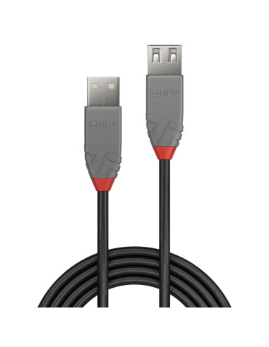 Lindy 36705 cable USB USB 2.0 5 m USB A Negro, Gris