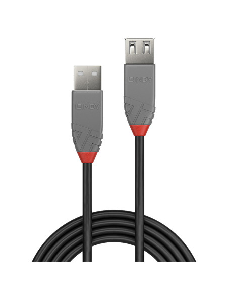 Lindy 36704 cable USB USB 2.0 3 m USB A Negro, Gris