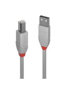 Lindy 36682 cable USB USB 2.0 1 m USB A USB B Gris