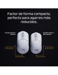 HyperX Pulsefire Haste 2 Mini: ratón gaming inalámbrico (blanco)