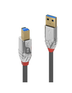 Lindy 36660 cable USB USB 3.2 Gen 1 (3.1 Gen 1) 0,5 m USB A USB B Cromo, Gris