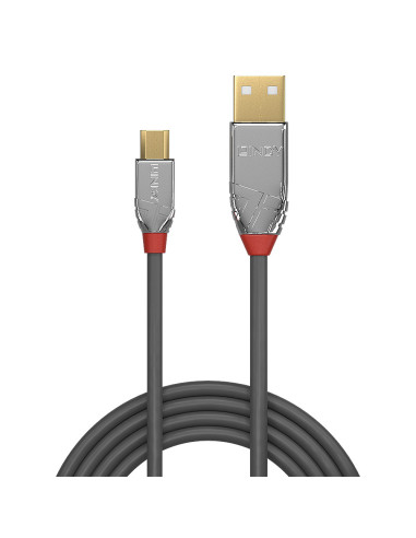 Lindy 36654 cable USB USB 2.0 5 m USB A Micro-USB B Gris