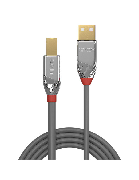 Lindy 36641 cable USB USB 2.0 1 m USB A USB B Gris