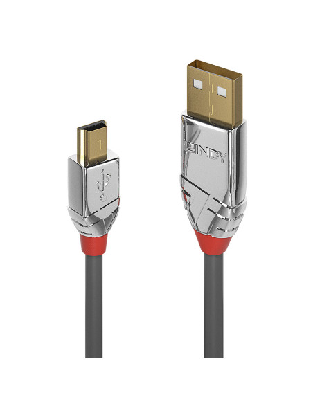 Lindy 36634 cable USB USB 2.0 5 m USB A Mini-USB B Gris