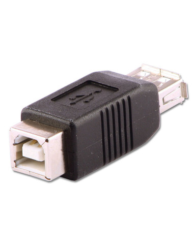 Lindy 71228 cambiador de género para cable USB A USB B Negro