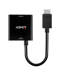 Lindy 38291 adaptador de cable de vídeo 0,1 m HDMI tipo A (Estándar) VGA (D-Sub) Negro 2