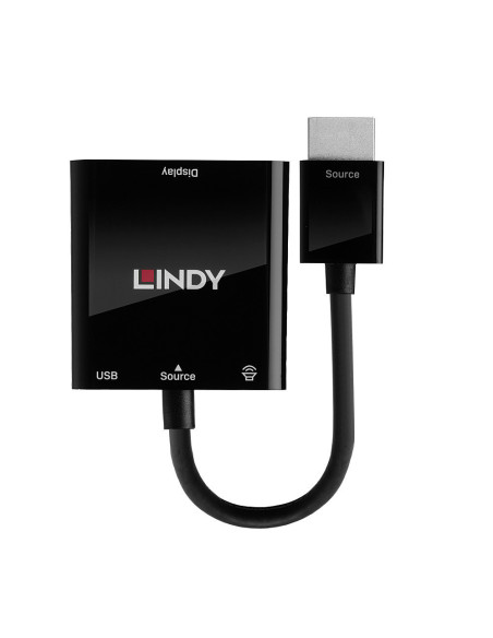 Lindy 38285 adaptador de cable de vídeo 0,1 m HDMI tipo A (Estándar) VGA (D-Sub) Negro
