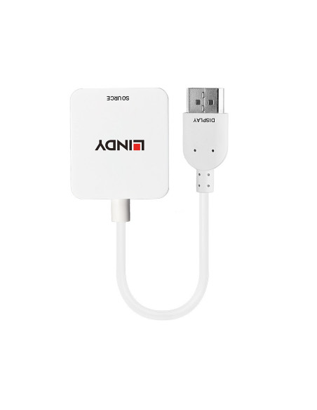 Lindy 38146 adaptador de cable de vídeo HDMI tipo A (Estándar) DisplayPort Blanco