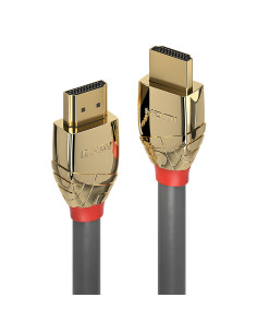 Lindy 37866 cable HDMI 10 m HDMI tipo A (Estándar) Oro, Gris
