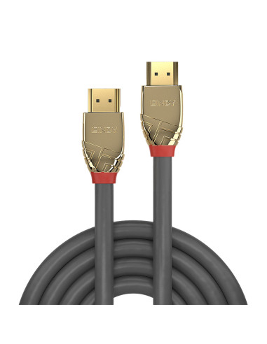 Lindy 37865 cable HDMI 7,5 m HDMI tipo A (Estándar) Oro, Gris