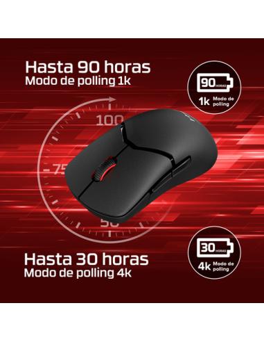 HyperX Pulsefire Saga Pro: ratón gaming inalámbrico (negro)