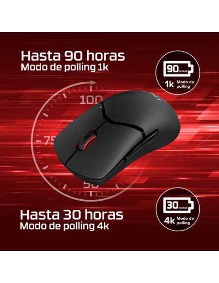 HyperX Pulsefire Saga Pro: ratón gaming inalámbrico (negro)