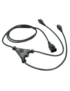 Lindy 30039 cable de transmisión Negro 2 m C14 acoplador Acoplador C13 2 x 2