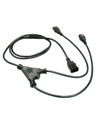 Lindy 30039 cable de transmisión Negro 2 m C14 acoplador Acoplador C13 2 x