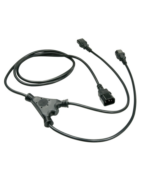 Lindy 30039 cable de transmisión Negro 2 m C14 acoplador Acoplador C13 2 x