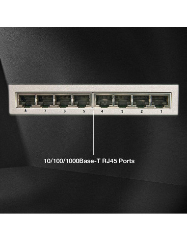 Lindy 25045 switch Gestionado Gigabit Ethernet (10 100 1000) Energía sobre Ethernet (PoE) Plata