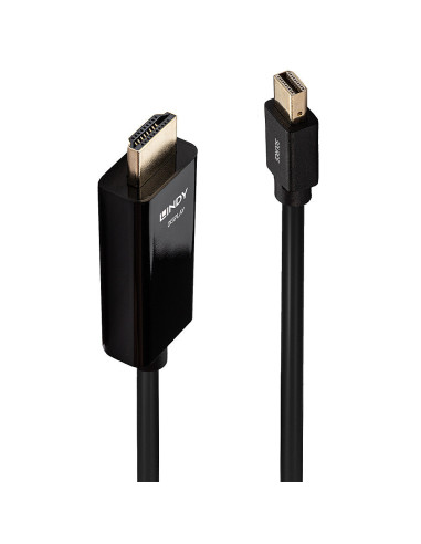 Lindy 36927 adaptador de cable de vídeo DisplayPort HDMI tipo A (Estándar) Negro
