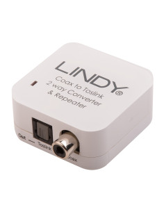 Lindy 70411 cambiador de género para cable Toslink RCA Blanco 2