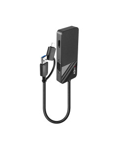 Lindy 43354 base para portátil y replicador de puertos USB 3.2 Gen 1 (3.1 Gen 1) Type-A + Type-C Negro