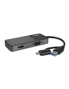 Lindy 43354 base para portátil y replicador de puertos USB 3.2 Gen 1 (3.1 Gen 1) Type-A + Type-C Negro 2