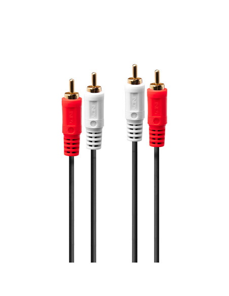 Lindy 35660 cable de audio 1 m 2 x RCA Rojo, Blanco