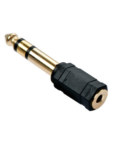 Lindy 35620 cambiador de género para cable 6.3mm 3.5mm Negro