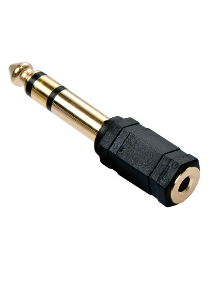 Lindy 35620 cambiador de género para cable 6.3mm 3.5mm Negro