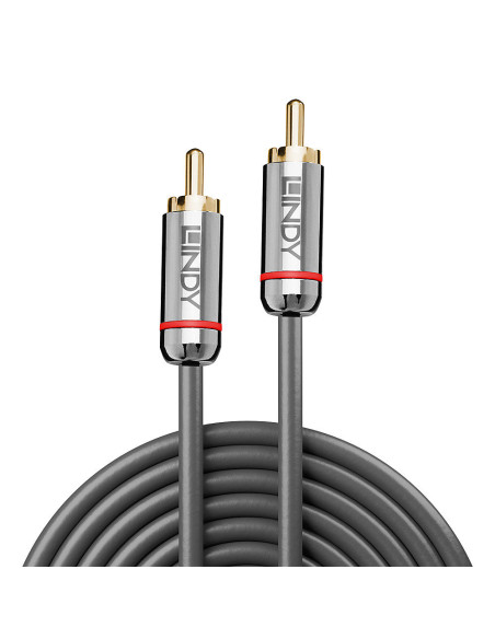 Lindy 35339 cable de audio 1 m RCA Antracita