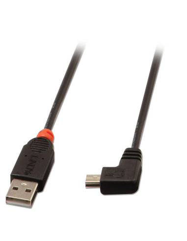 Lindy 31971 cable USB USB 2.0 1 m USB A Mini-USB B Negro