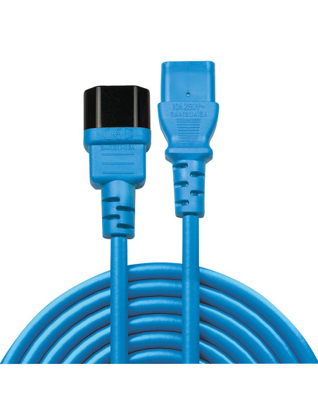 Lindy 30471 cable de transmisión Negro, Azul 1 m C14 acoplador C13 acoplador