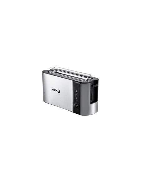 Fagor Bigtoast Steel 6 2 rebanada(s) 1000 W Negro, Acero inoxidable