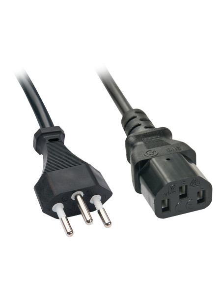 Lindy 30417 cable de transmisión Negro 2 m C13 acoplador