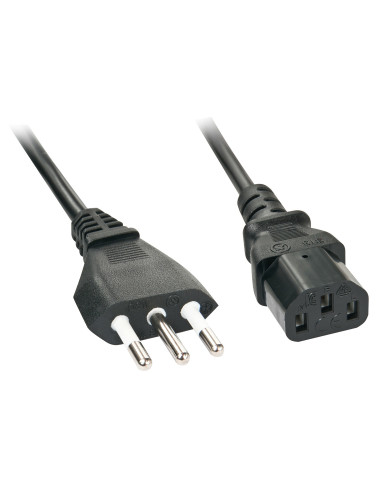 Lindy 30414 cable de transmisión Negro 3 m CEI 23-16 C13 acoplador