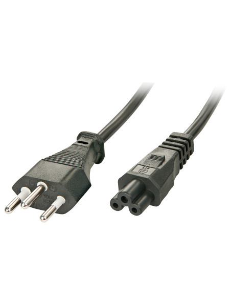 Lindy 30412 cable de transmisión Negro 2 m C5 acoplador