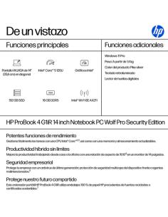 HP ProBook 4 G1iR Wolf Pro Security Edition Intel Core 5 120U Portátil 35,6 cm (14") WUXGA 16 GB DDR5-SDRAM 512 GB SSD Wi-Fi 6E 